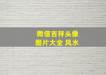 微信吉祥头像图片大全 风水